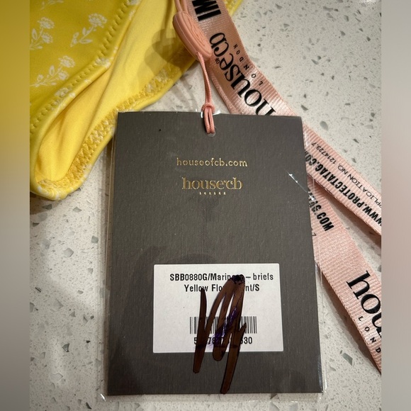 House of CB Yellow Floral Swim Briefs - Picture 3 of 8